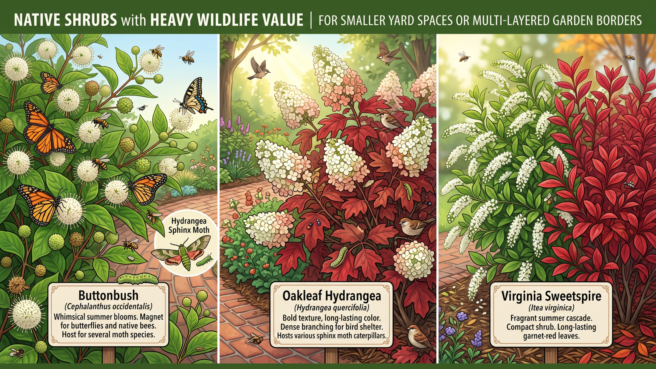 native shrubs with heavy wildlife value